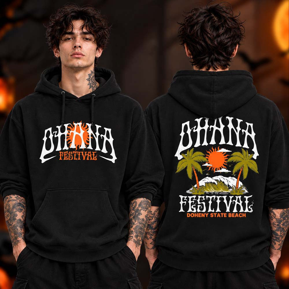 Ohana Festival Merch Collection Acid Wave Pullover 2026 Hoodie Gift For Music Lovers - Foxy23shop