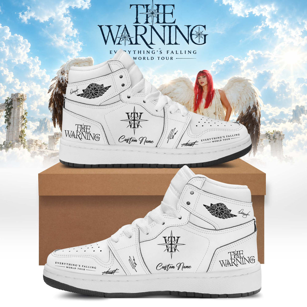 Custom The Warning Merch Everything's Falling Tour Sneakers Great Gifts For Rock Fans - Foxy23shop