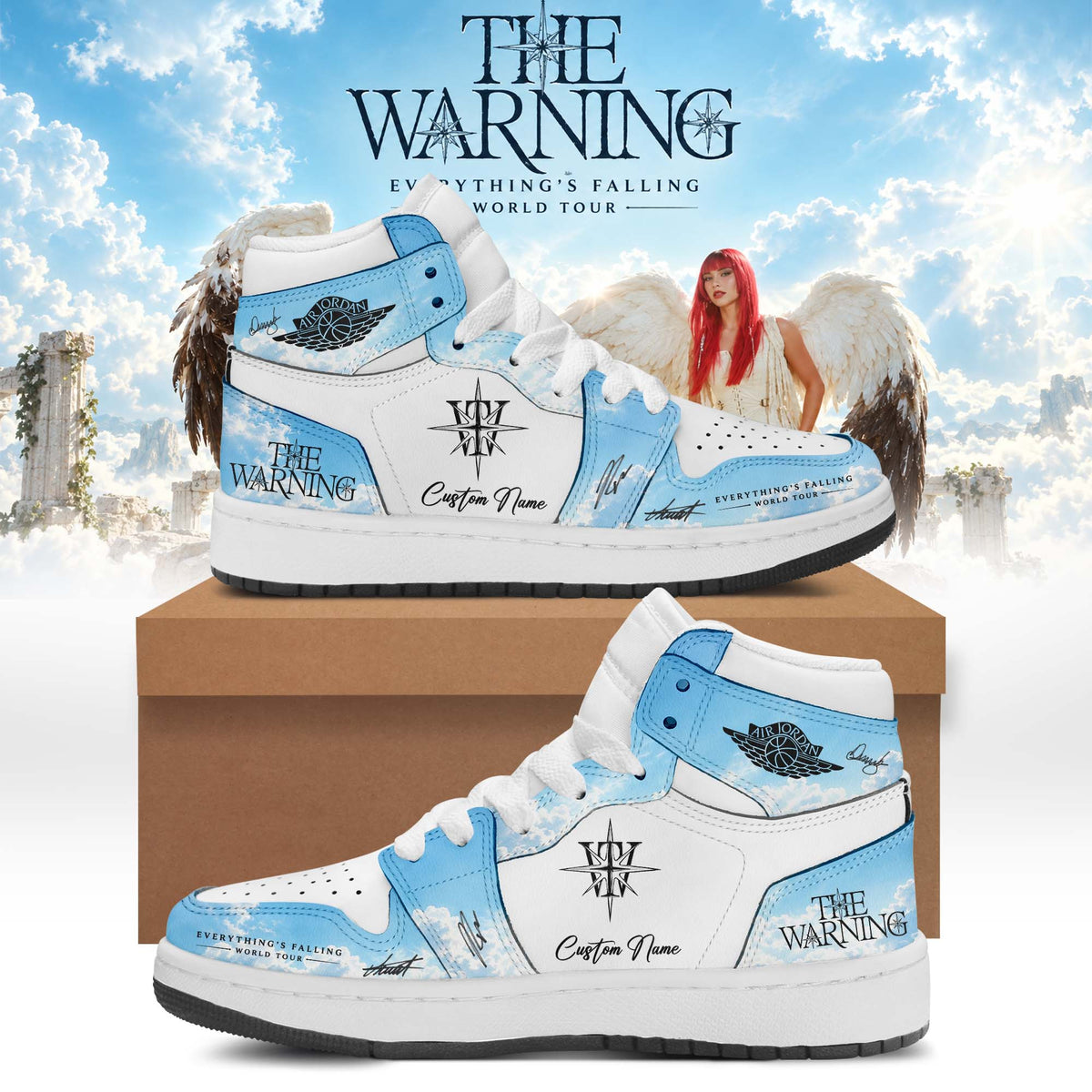 Custom The Warning Merch Everything's Falling Tour Sneakers Rock Lover Gift Ideas - Foxy23shop