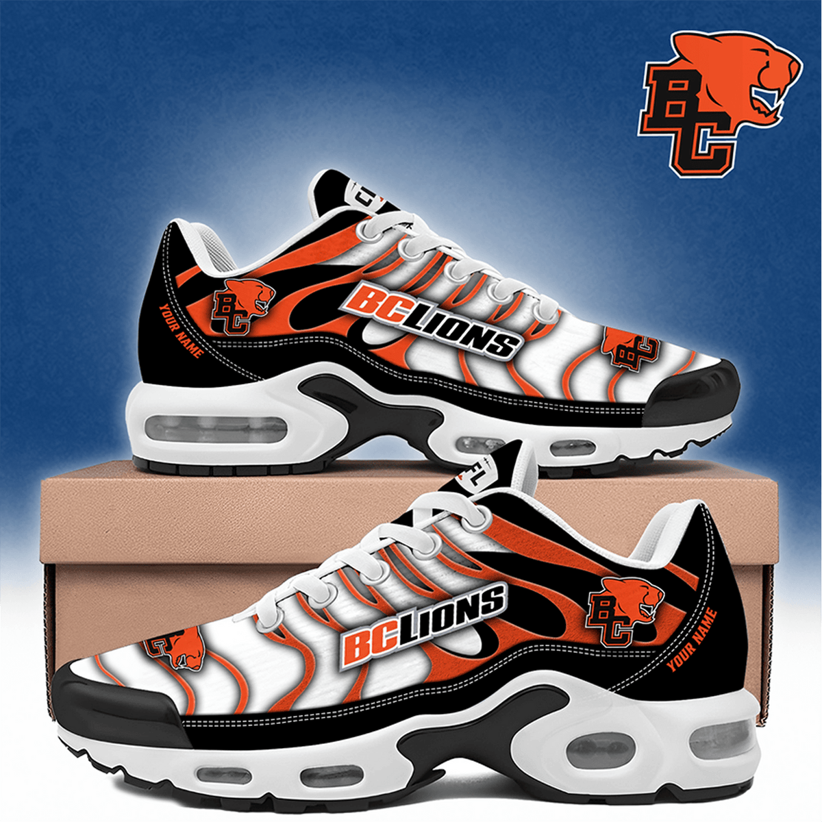 Customized BC Lions Merch Air Max Plus Sneakers Good Gifts For Boyfriend - Foxy23shop