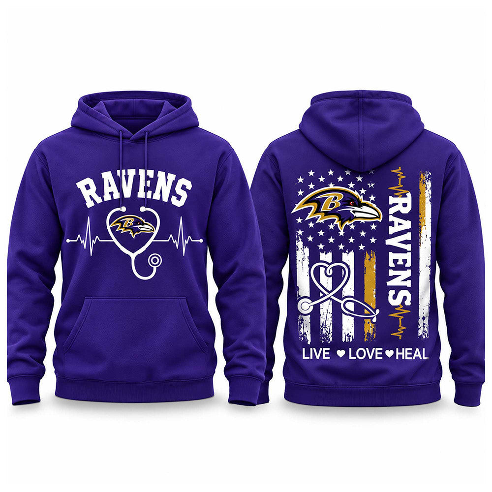 Baltimore Ravens Merch Nurse Appreciation Day 2026 NFL Hoodie Gifts For Football Lovers - Foxy23shop