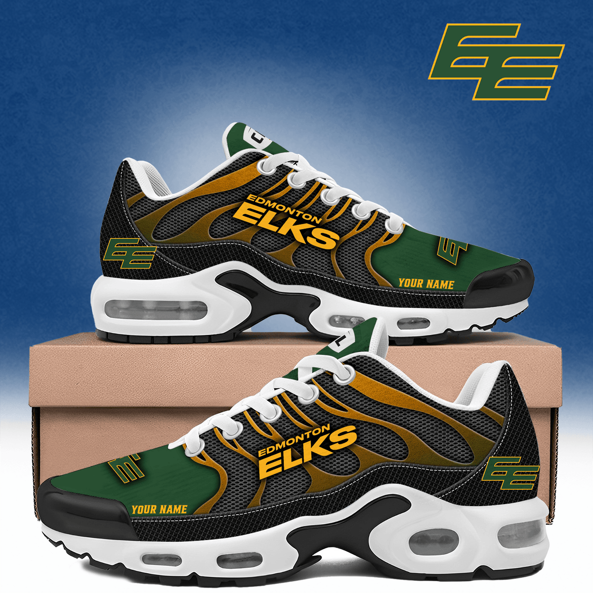 Customized Edmonton Elks Merch Air Max Plus Sneakers Best Football Gifts - Foxy23shop
