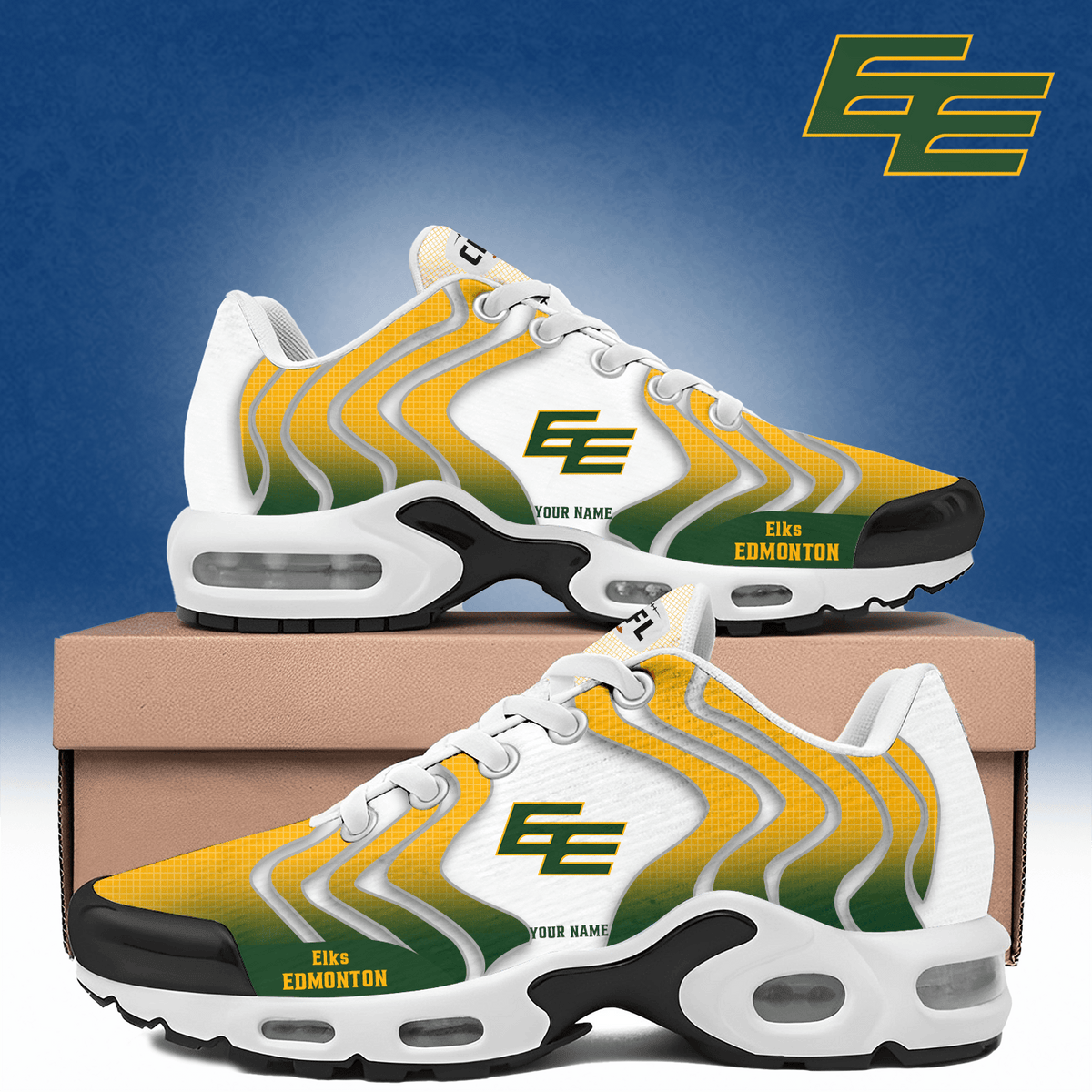 Customized Edmonton Elks Merch Air Max Plus Sneakers Birthday Gift For Husband - Foxy23shop