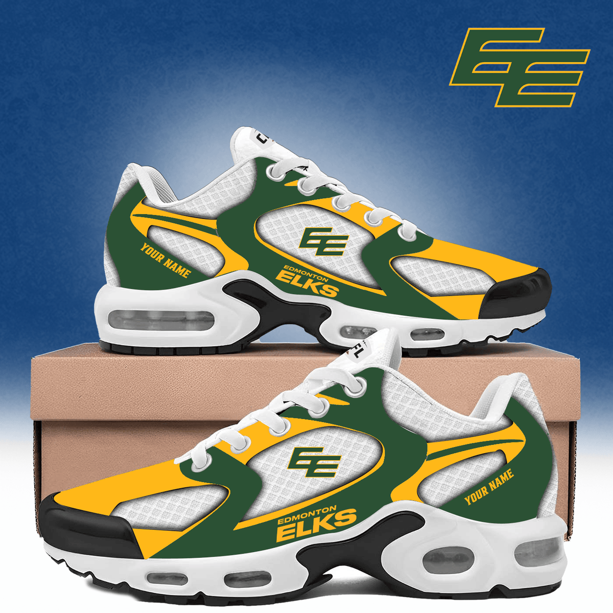 Customized Edmonton Elks Merch Air Max Plus Sneakers Football Gifts For Men - Foxy23shop