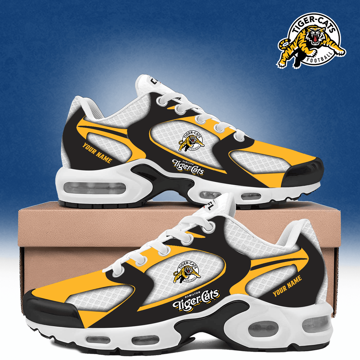 Customized Hamilton Tiger-Cats Merch Air Max Plus Sneakers Football Related Gifts - Foxy23shop