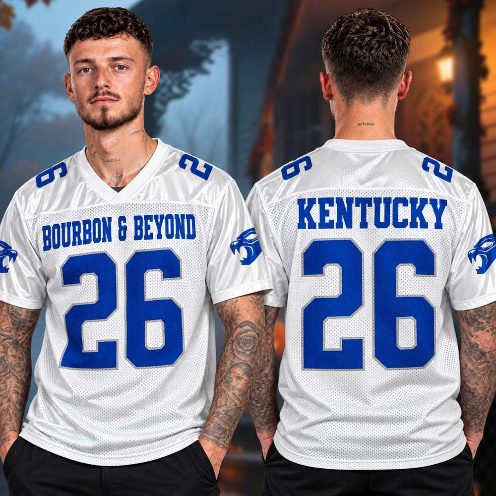 Bourbon And Beyond Festival 2026 Merch Beyond 26 White Football Jersey Gifts For Music Lovers - Foxy23shop