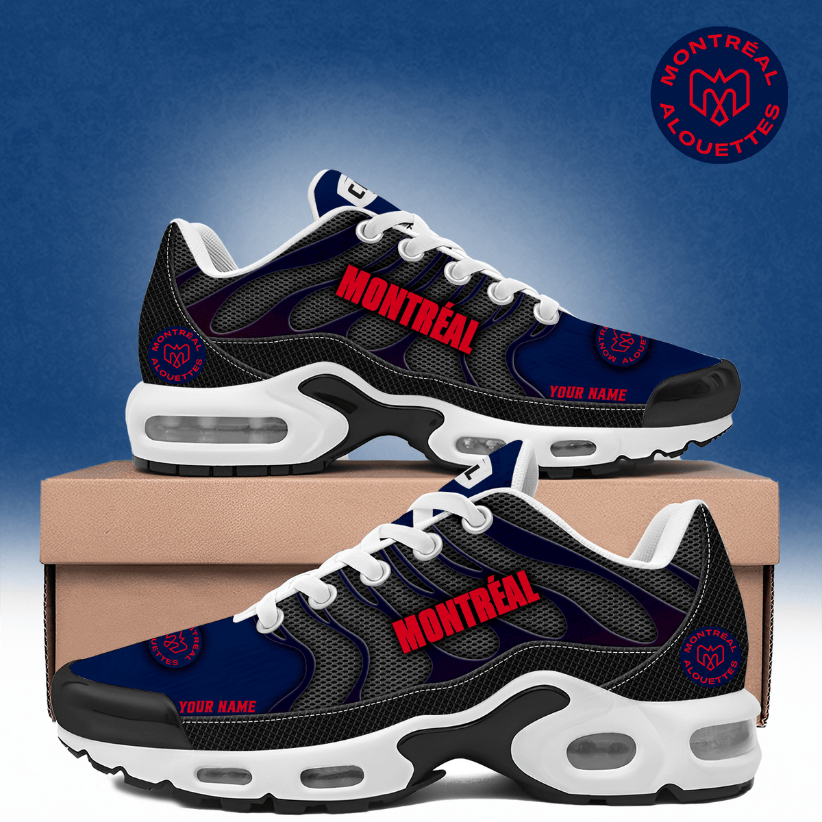 Customized Montreal Alouettes Merch Air Max Plus Sneakers Football Gifts For Lovers - Foxy23shop