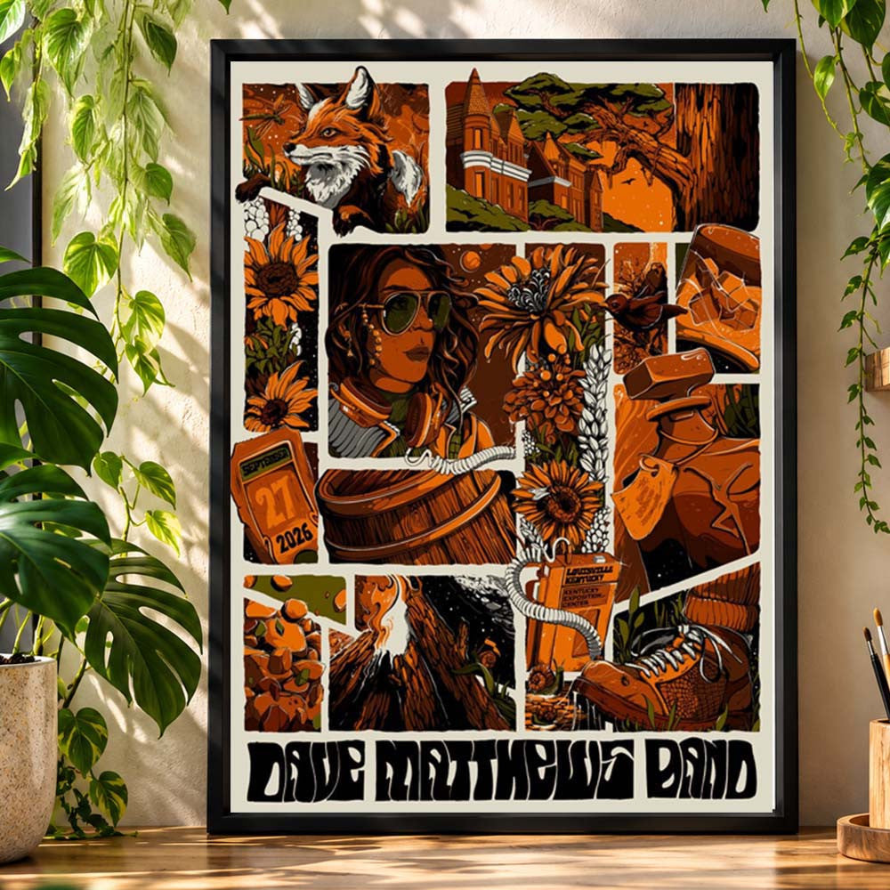 Dave Matthews Band Louisville KY Event Poster Dave Matthews Concert Poster Gifts For Music Lover - Foxy23shop