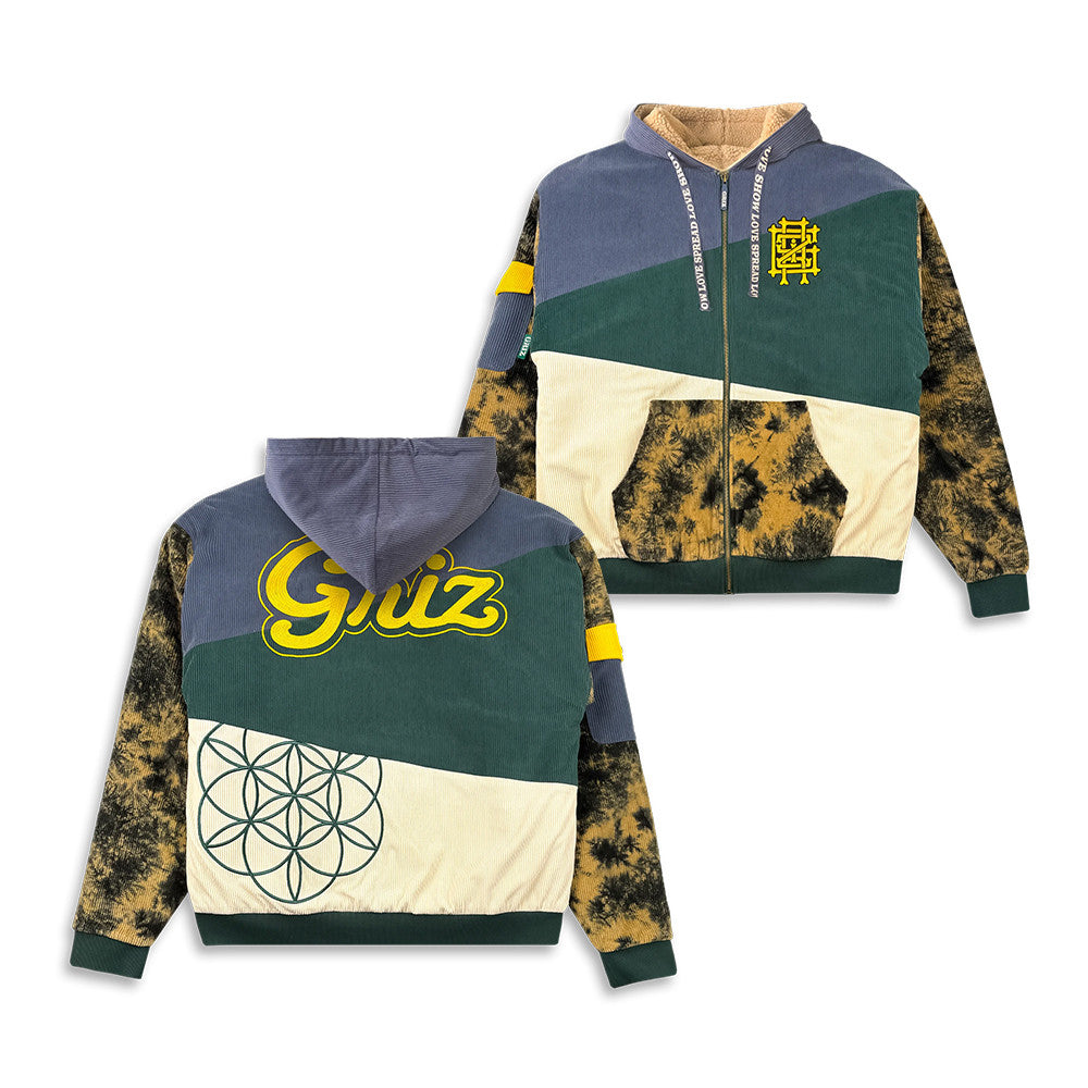 Griz Valley Of The Seven Stars Merch Animal Colorblock Sherpa Zip Hoodie DJ Lover Gifts - Foxy23shop