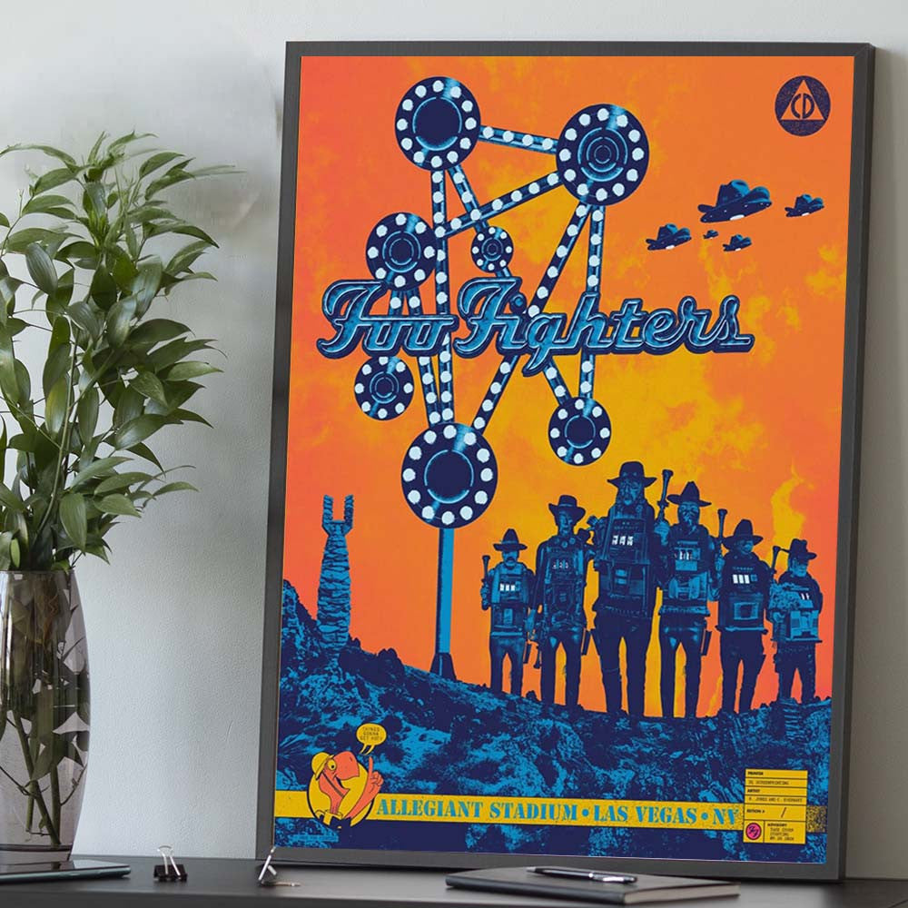 Foo Fighters Las Vegas NY Event Poster Foo Fighters Concert Poster Music Lover Gifts - Foxy23shop