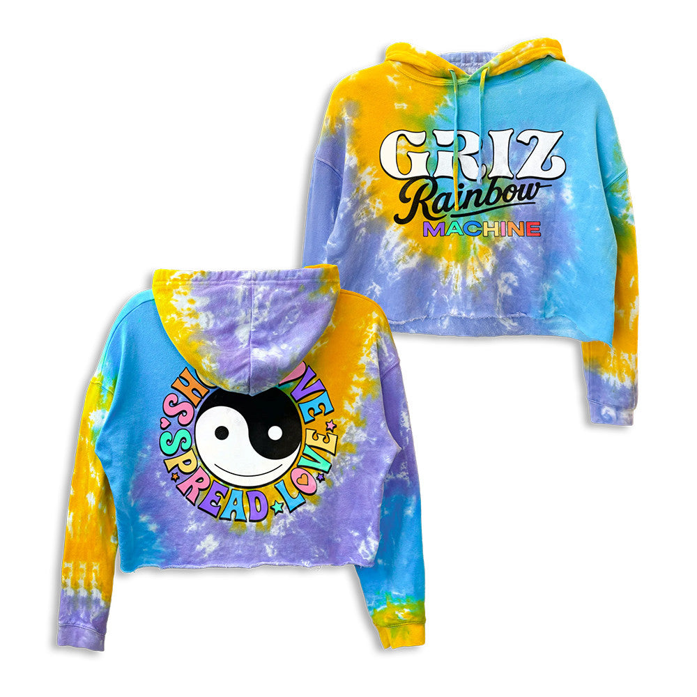 Griz Valley Of The Seven Stars Merch Rainbow Machine Cropped Hoodie Fan Gifts - Foxy23shop