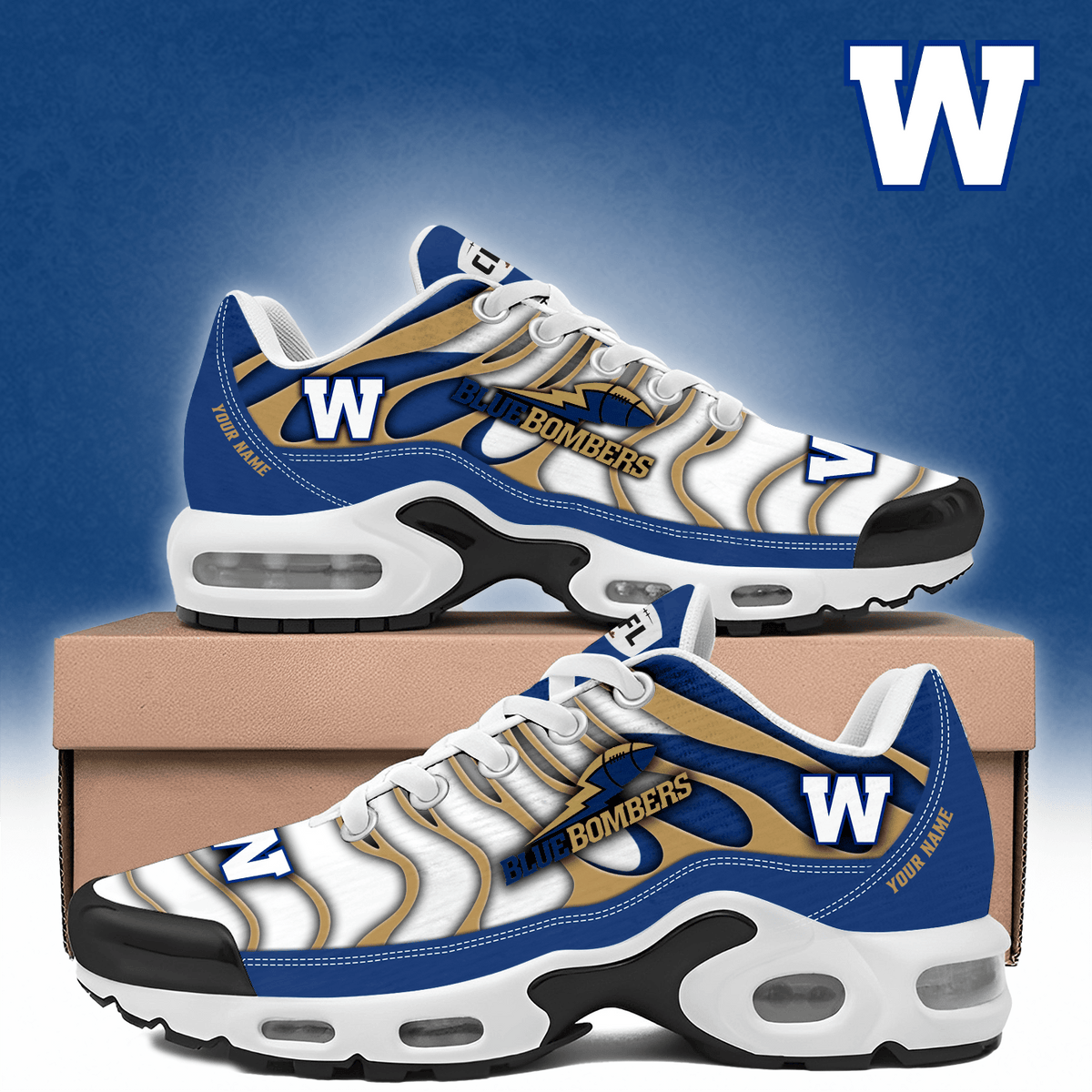 Customized Winnipeg Blue Bombers Merch Air Max Plus Sneakers Good Gifts For Boyfriend - Foxy23shop