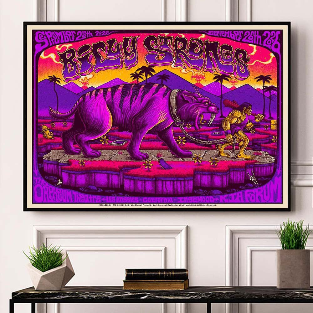 Billy Strings Los Angeles And Inglewood California 2026 Dual Night Cnavas Billy Strings Concert Poster Gifts For Fans - Foxy23shop