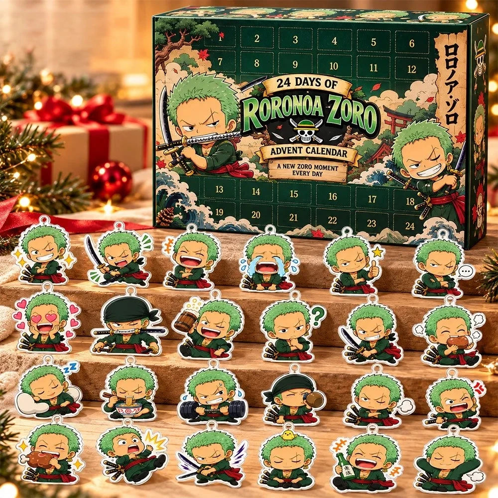 One Piece Roronoa Zoro Acrylic Concept Fan Advent Calendar Xmas Countdown One Piece Fan Gift - Foxy23shop