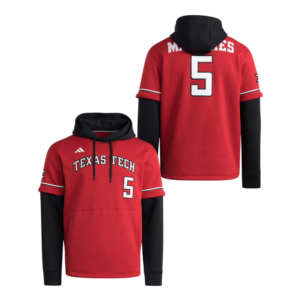 Texas Tech Red Raiders #5 Patrick Mahomes Baseball Jersey Hoodie Red Raiders Merch Him Gifts - Foxy23shop