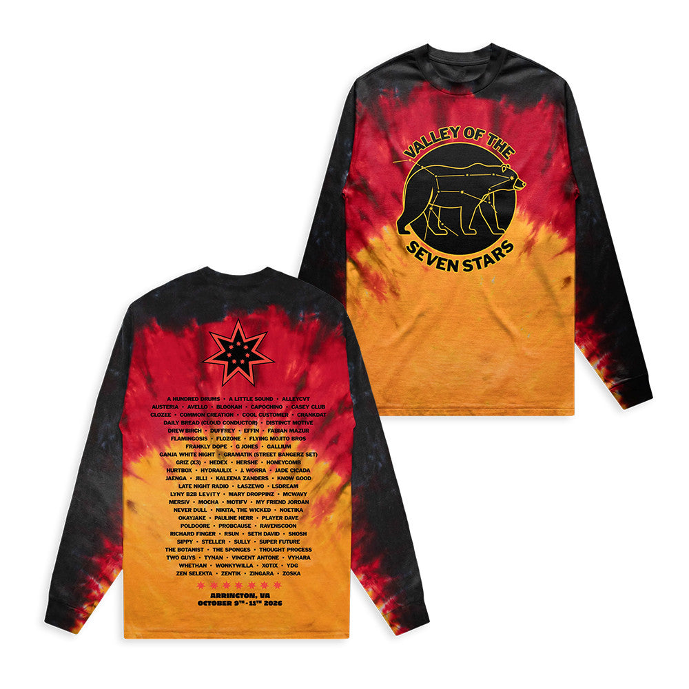 Griz Valley Of The Seven Stars Merch Big Bears Line Up Long Sleeve Shirt Gifts For Fans - Foxy23shop