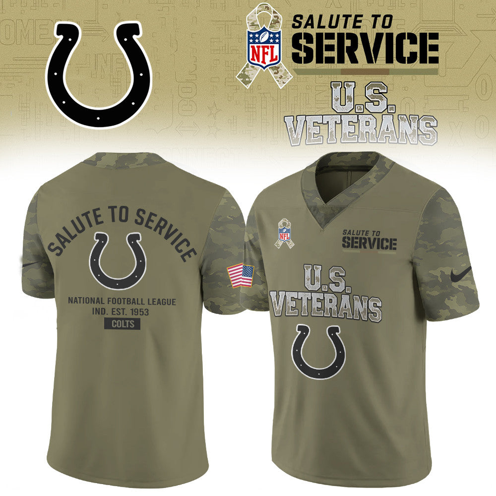 Indianapolis Colts Merch NFL 2026 Salute To Service Jersey Gifts For Colts Fans - Foxy23shop
