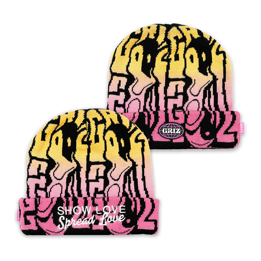 Griz Valley Of The Seven Stars Show Love Spread Love Beanie Griz Merch Music Lover Gifts - Foxy23shop