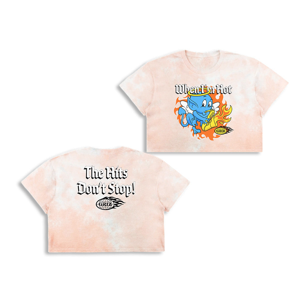Griz Valley Of The Seven Stars Merch When I'm Hot Angel Cropped Shirt DJ Lover Gifts - Foxy23shop