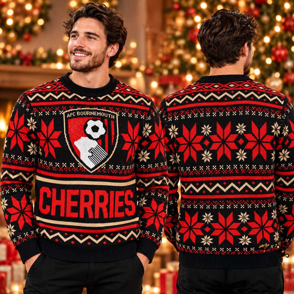 AFC Bournemouth The Cherries Christmas Ugly Sweater AFC Bournemouth Clothing Fan Gift - Foxy23shop