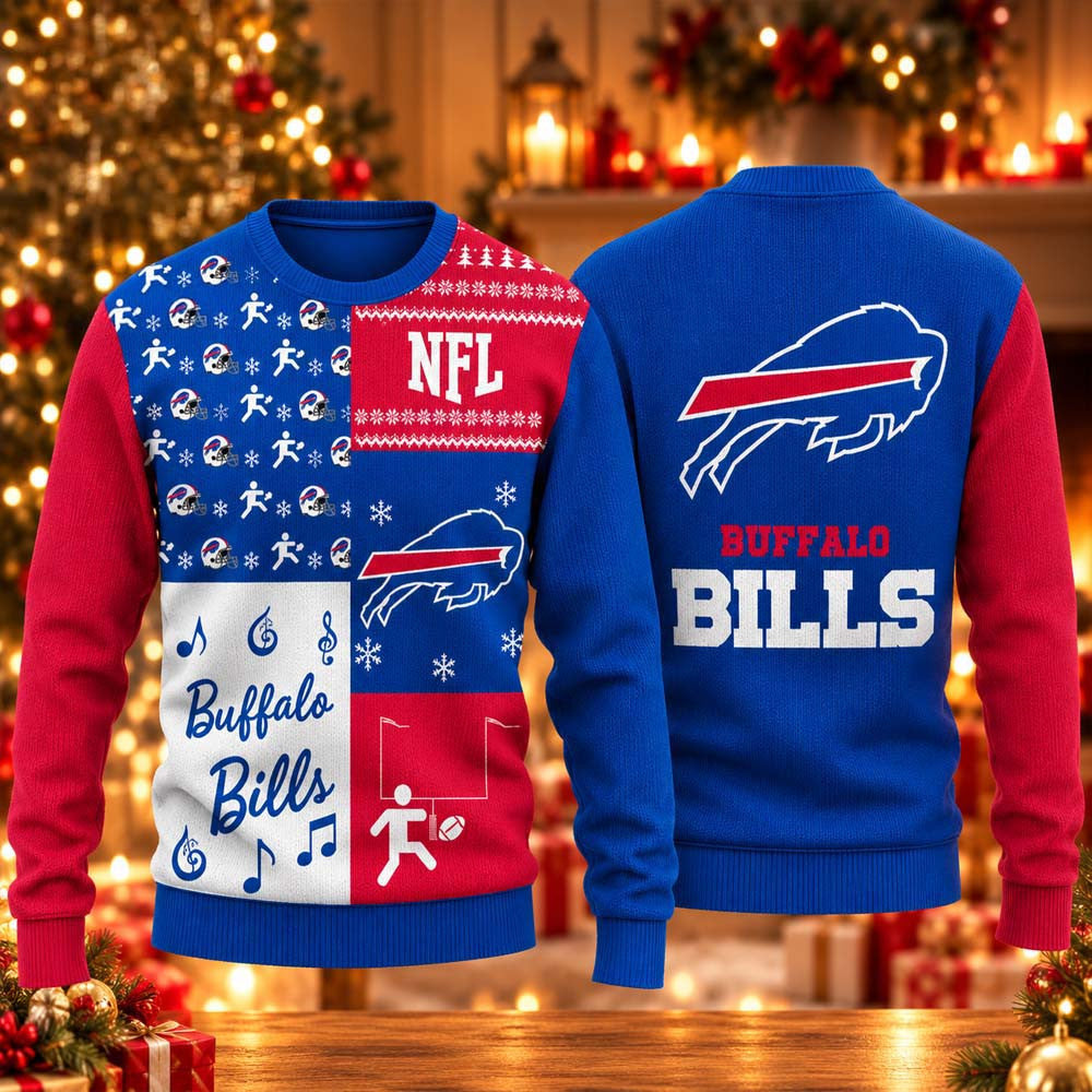 Buffalo Bills X NFL Merry Christmas 2026 Ugly Christmas Sweater Xmas Gifts For Bills Mafia - Foxy23shop