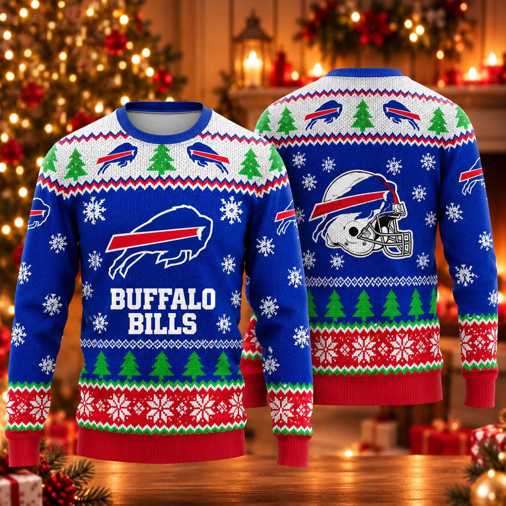 Buffalo Bills X NFL Rivalries Nike 2026 Ugly Christmas Sweater Xmas Gifts For Bills Mafia - Foxy23shop