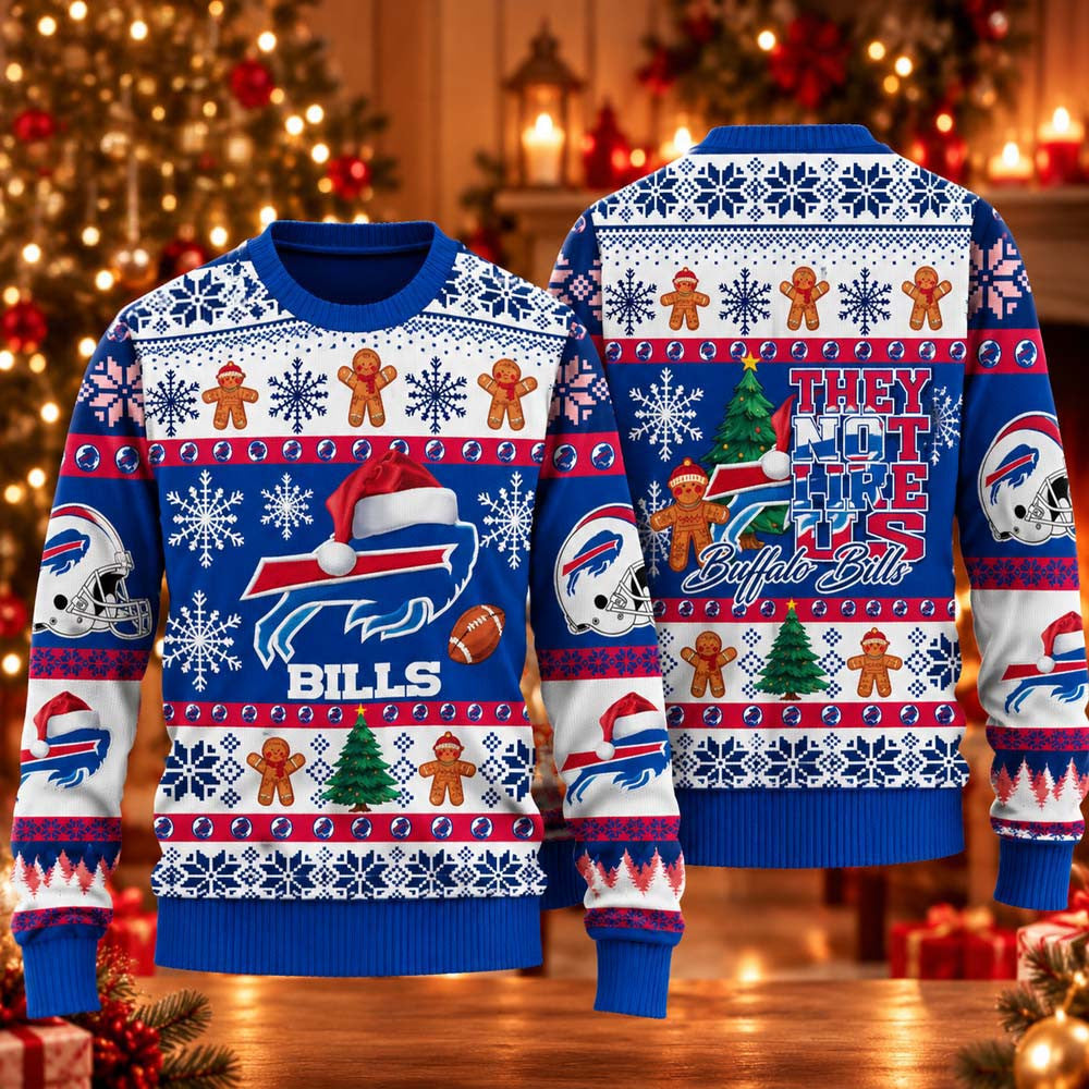 Buffalo Bills X NFL They Not Like Us Ugly Christmas Sweater Gifts For Bills Mafia - Foxy23shop