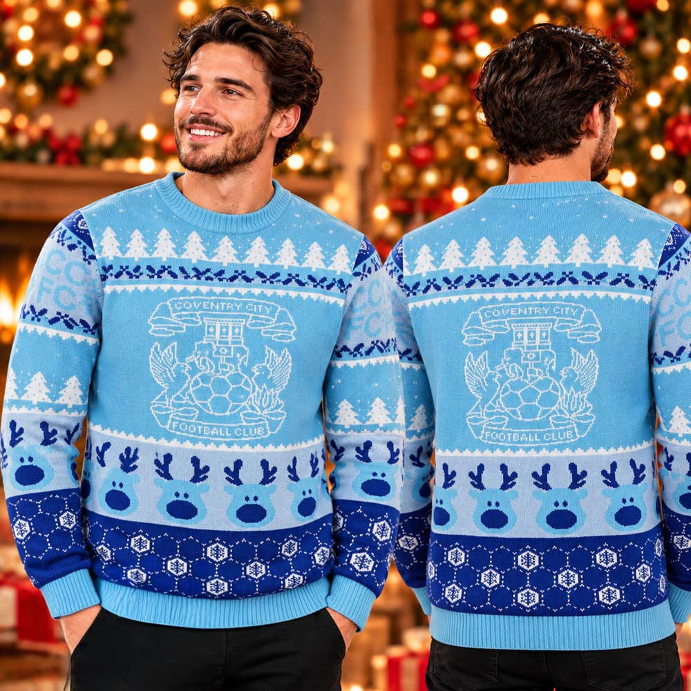 Coventry City FC Fairisle Christmas Jumper Ugly Sweater Coventry City Merch Soccer Fan Gear - Foxy23shop