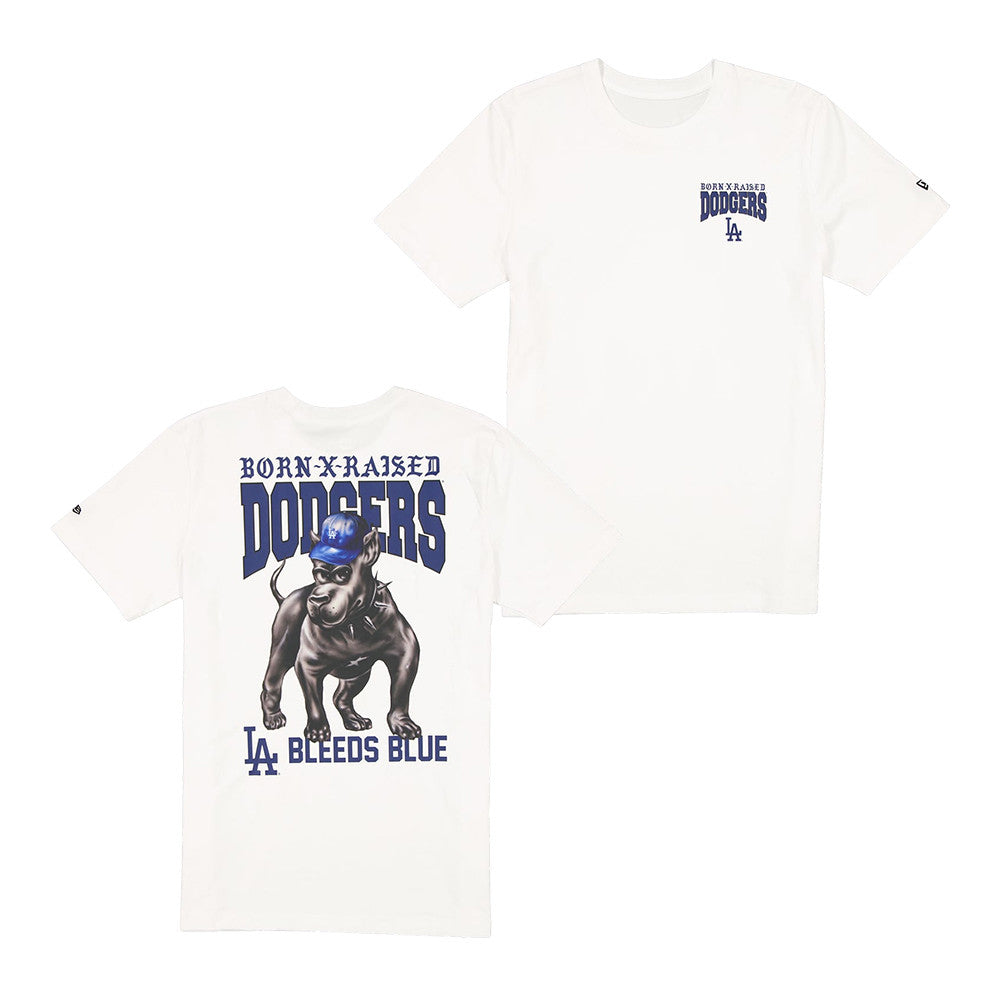 Born x Raised Merch Los Angeles Dodgers New Era White Bleeds Blue T-Shirt Best Gifts For Lovers - Foxy23shop
