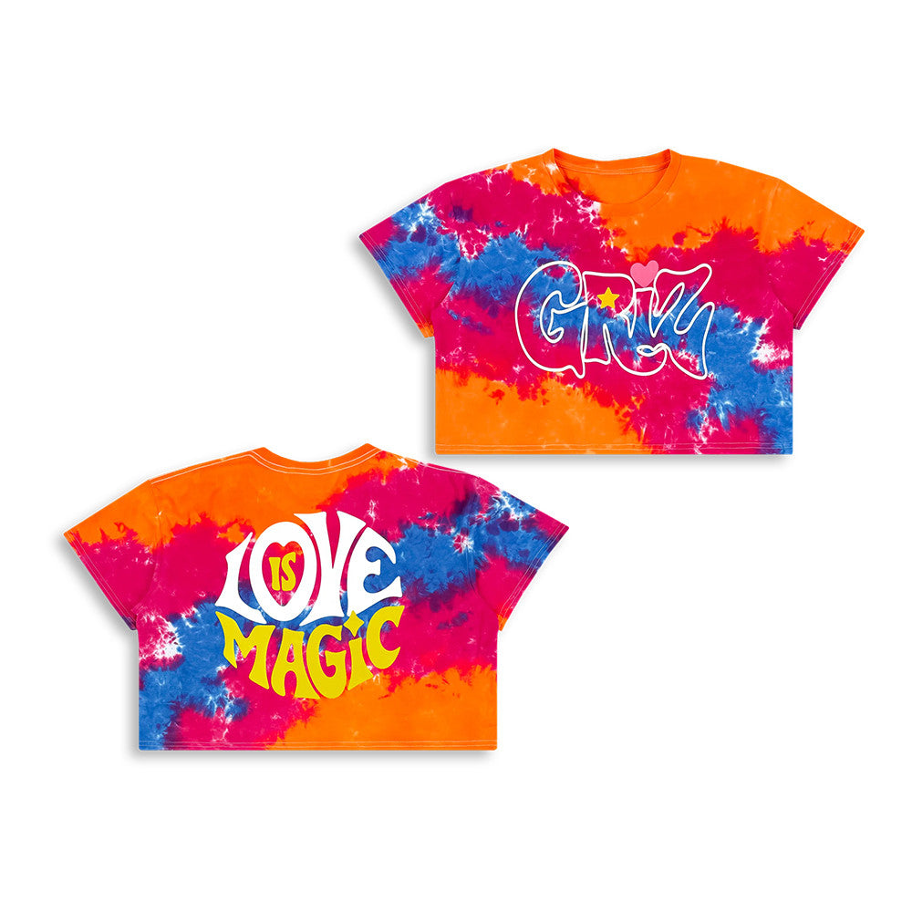 Griz Valley Of The Seven Stars Merch Love Is Magic Cropped Shirt Gifts For Griz Lover - Foxy23shop