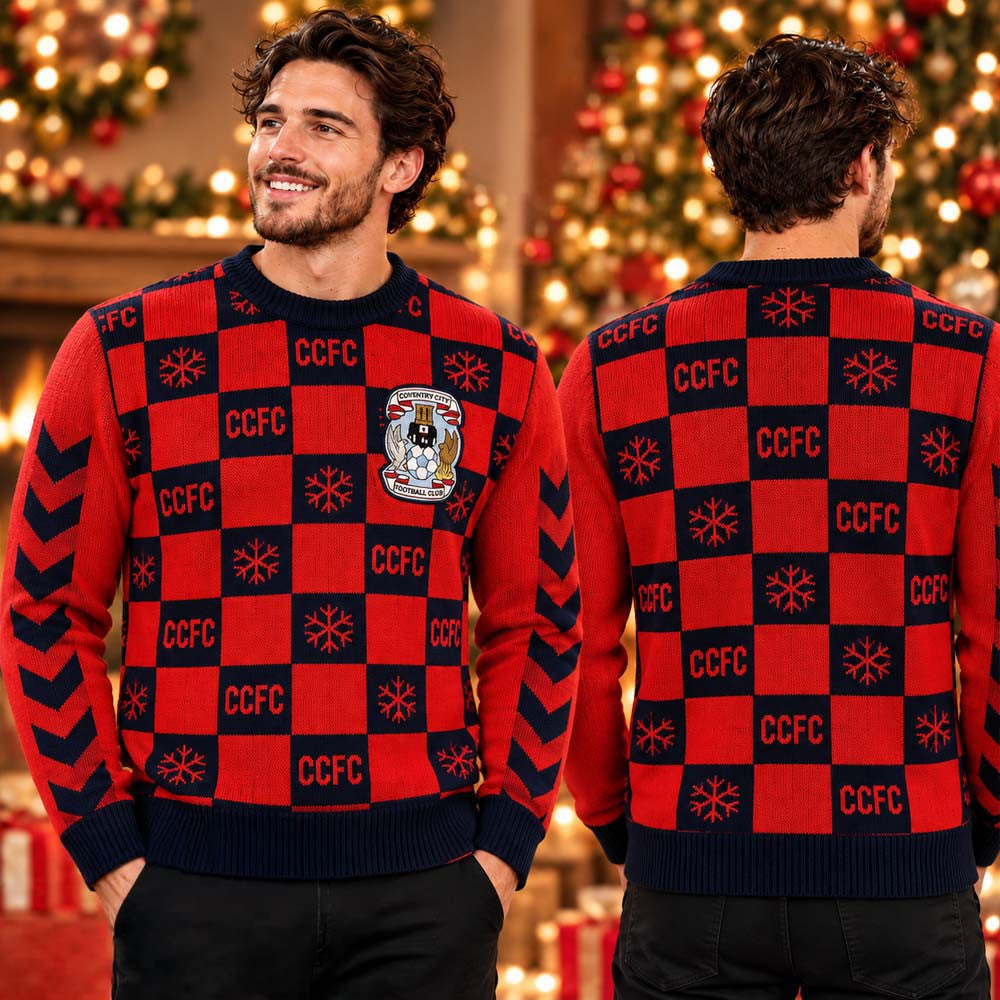 Coventry City FC Away Retro Ugly Christmas Sweater Coventry City Merch Fan Gifts - Foxy23shop