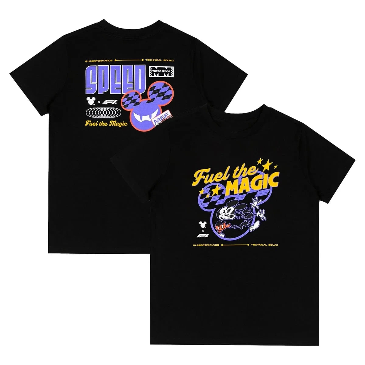 Formula 1 X Disney Fuel The Magic T-Shirt Black Disney Formula Merch Gifts For Lovers - Foxy23shop
