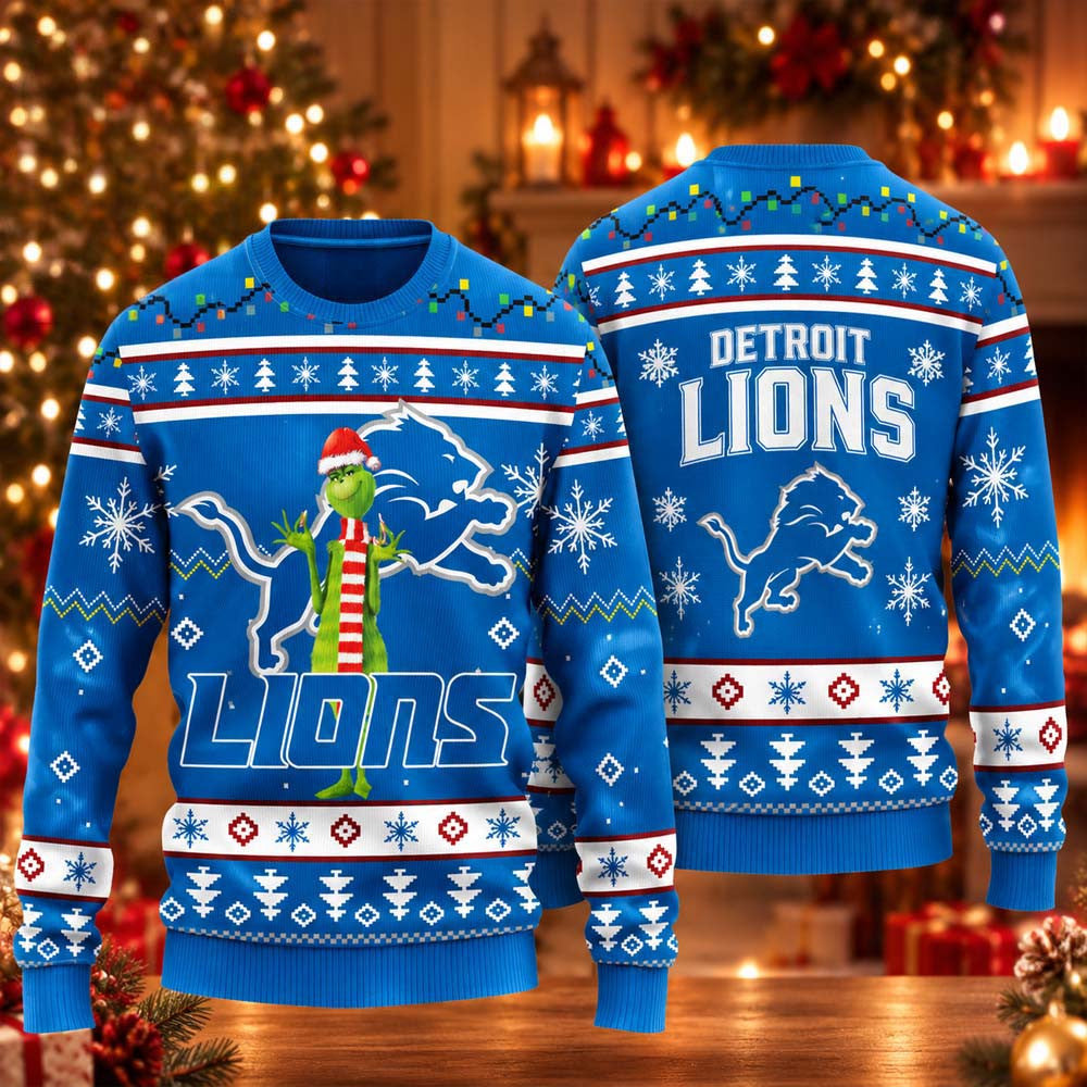 Detroit Lions 2026 NFL Ugly Christmas Sweater Xmas Apparel Gifts For One Pride - Foxy23shop