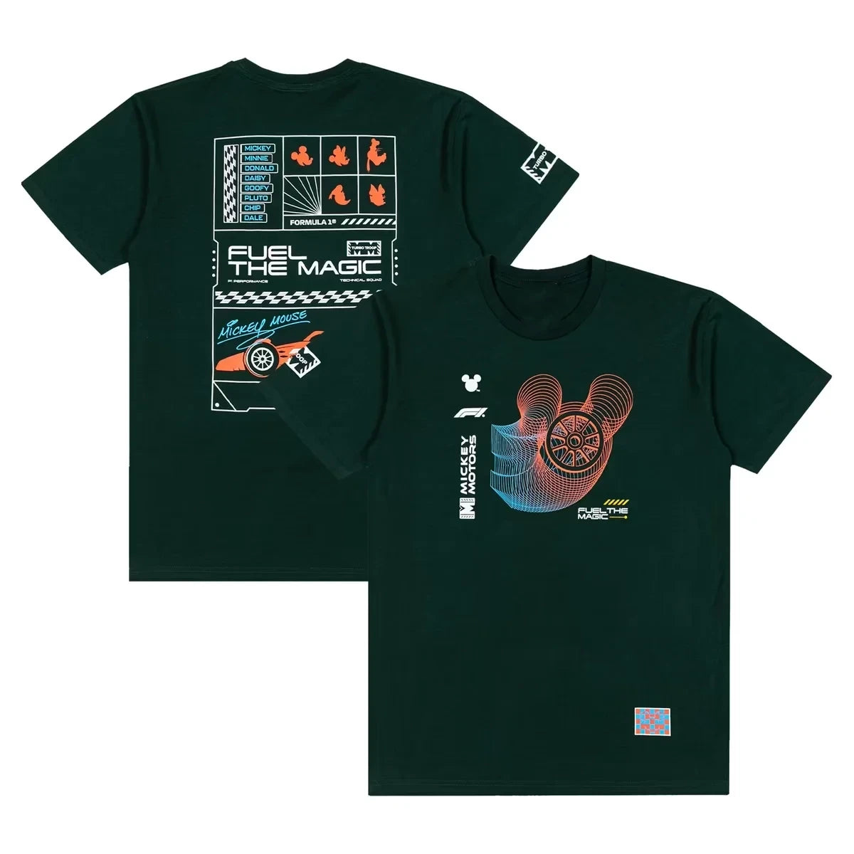 Formula 1 X Disney Race Grid T-Shirt Black Disney Formula Merch Best Gifts For Lovers - Foxy23shop