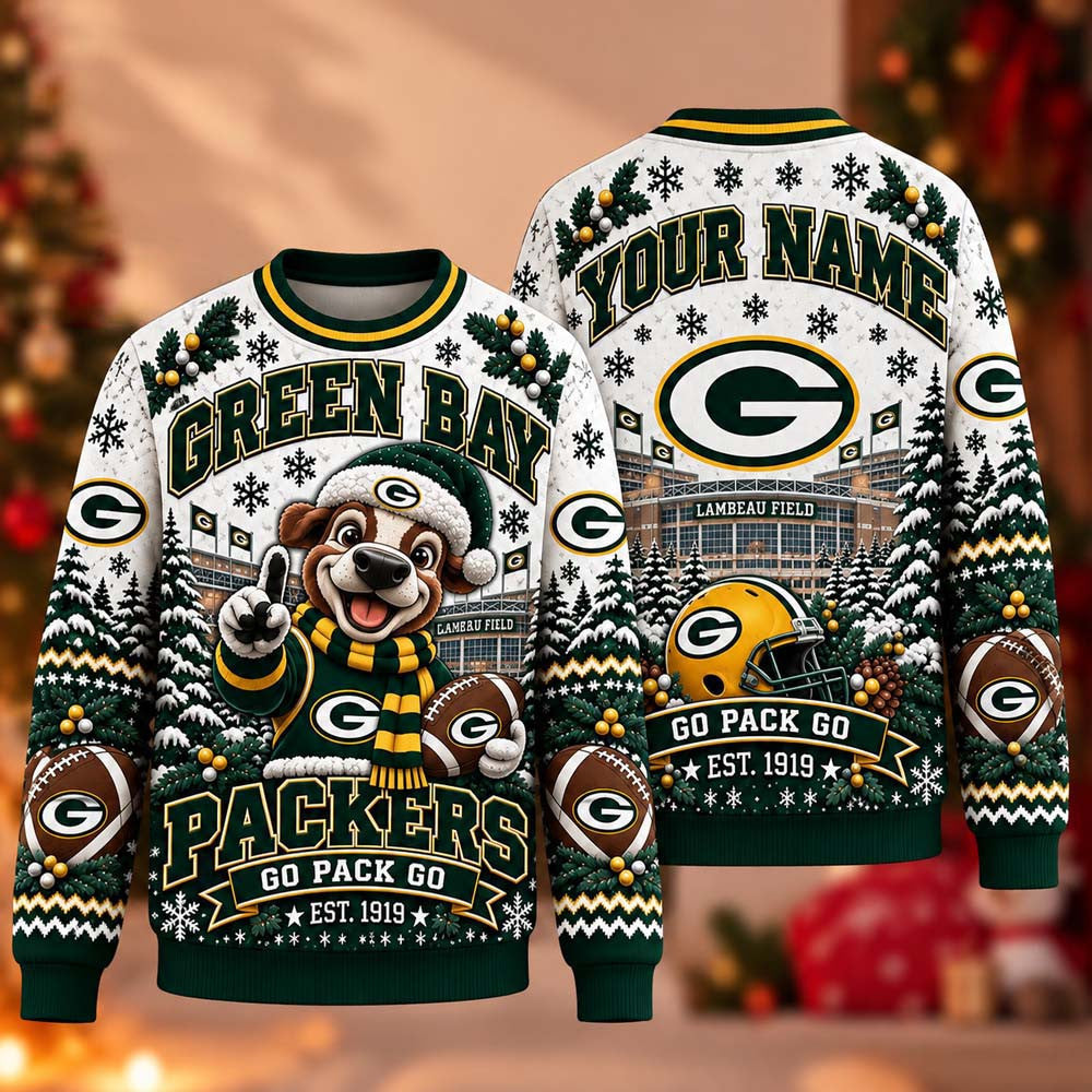 Green Bay Packers Christmas Ugly Christmas Sweater Xmas Gifts For Football Lovers - Foxy23shop