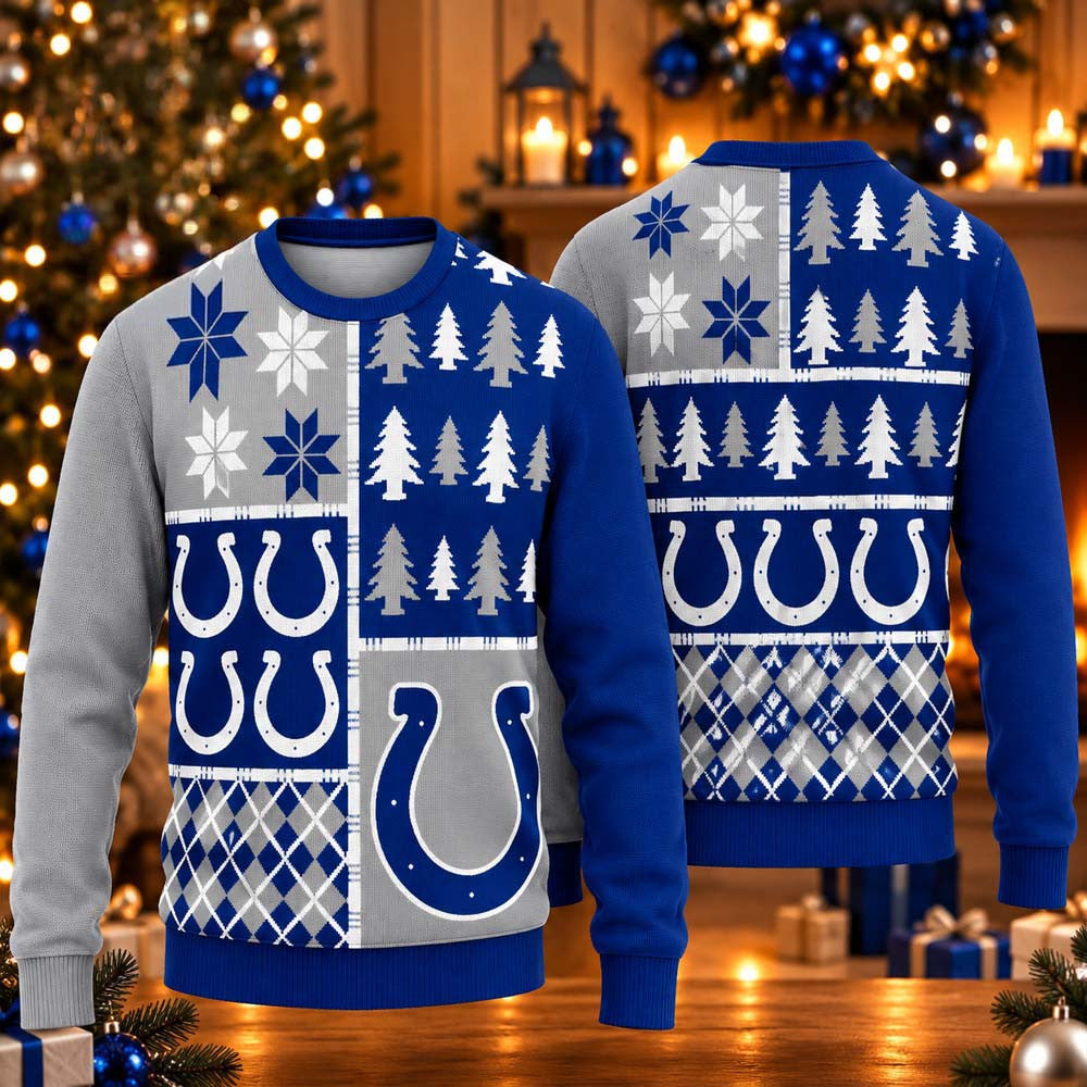 Indianapolis Colts 2026 NFL Ugly Christmas Sweater Indianapolis Colts Merch Fan Gears - Foxy23shop