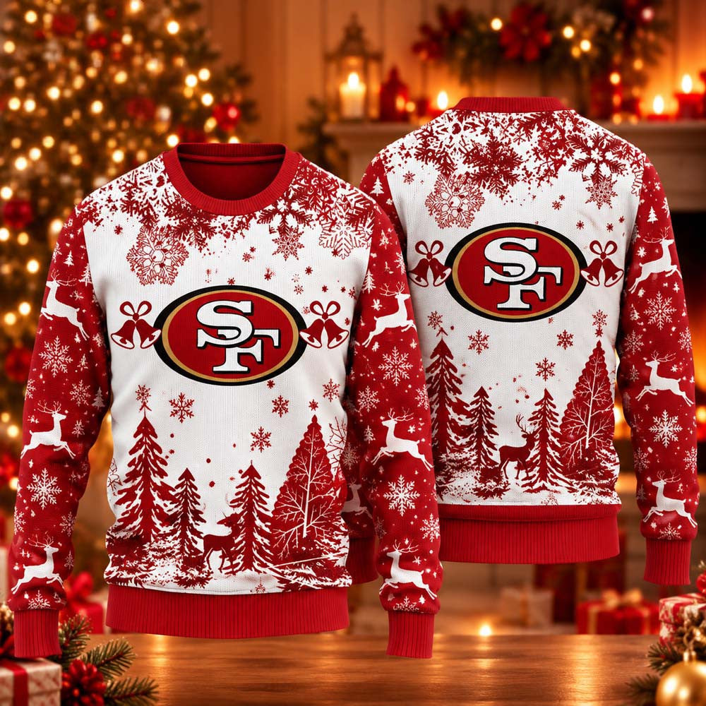 San Francisco 49ers NFL 2026 Ugly Christmas Sweater San Francisco 49ers Merch Xmas Gift Idea - Foxy23shop