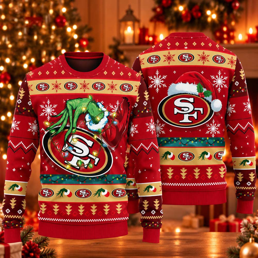 San Francisco 49ers Ugly Christmas Sweater San Francisco 49ers Clothing Fan Gear - Foxy23shop