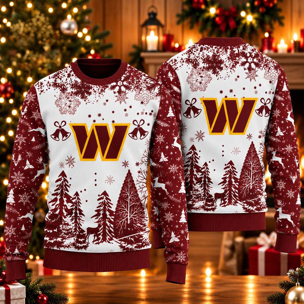 Washington Commanders NFL 2026 Ugly Christmas Sweater Washington Commanders Merch Fan Gift - Foxy23shop