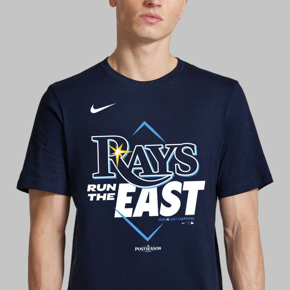 Tampa Bay Rays Merch 2026 AL East Division Champions Rays Run The East T-Shirt Tampa Bay Rays Gear - Foxy23shop