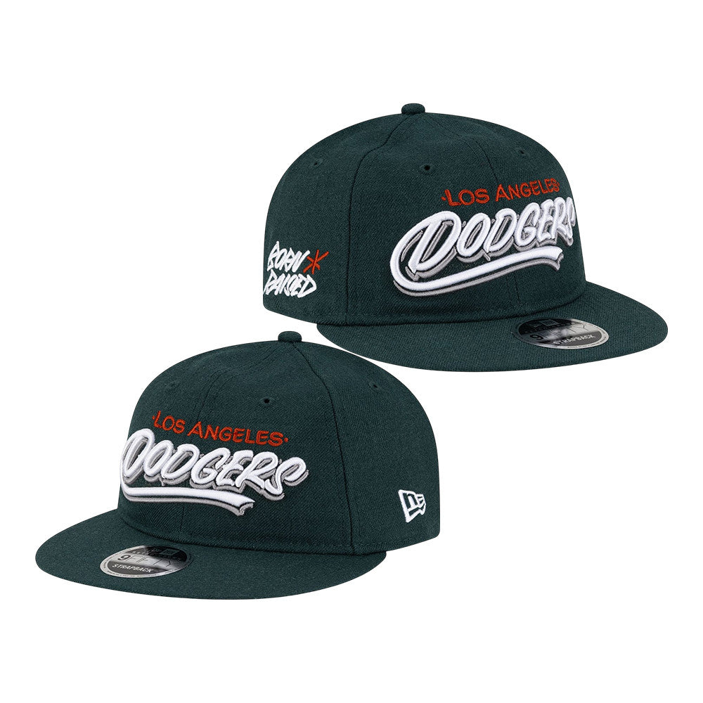 Born x Raised Merch Los Angeles Dodgers New Era Green Retro Crown 9FIFTY Snapback Hat Gift For Him - Foxy23shop