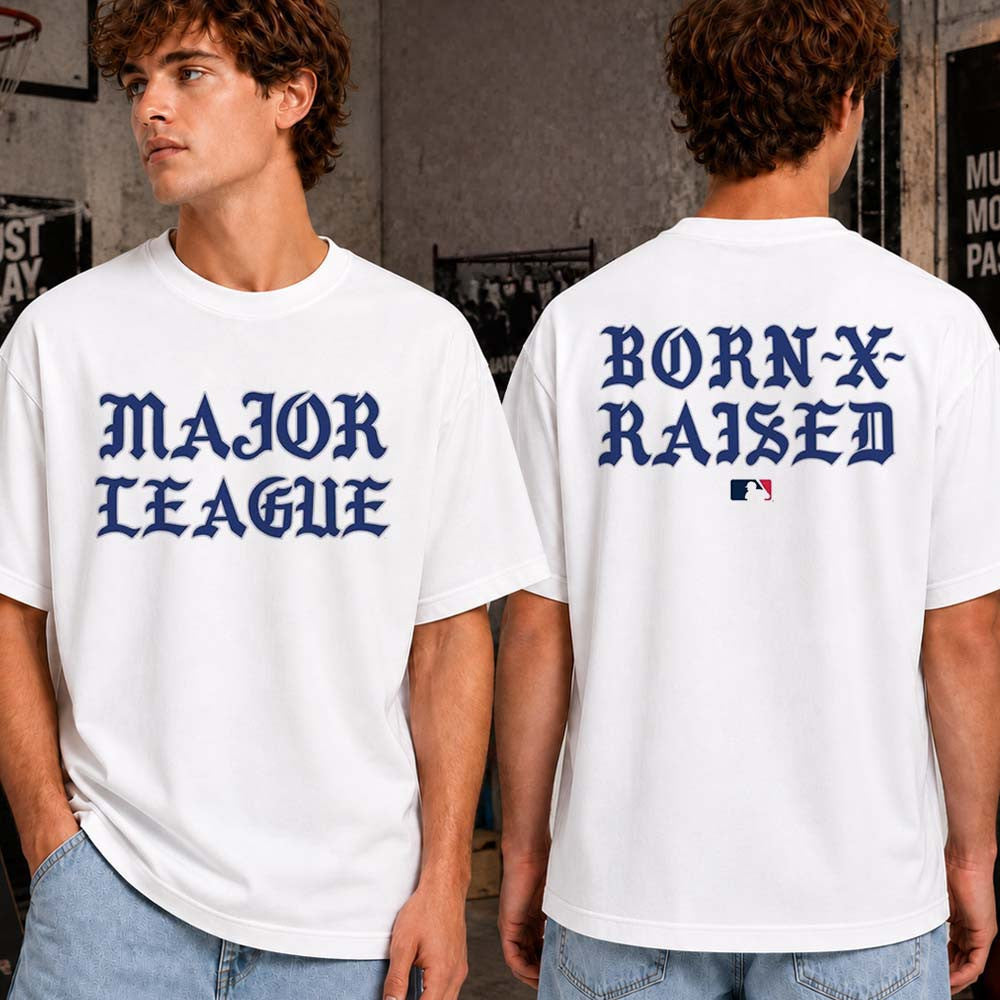 BornXRaised Merch MLB Major League Base Ball White Shirt Baseball Fan Gear - Foxy23shop