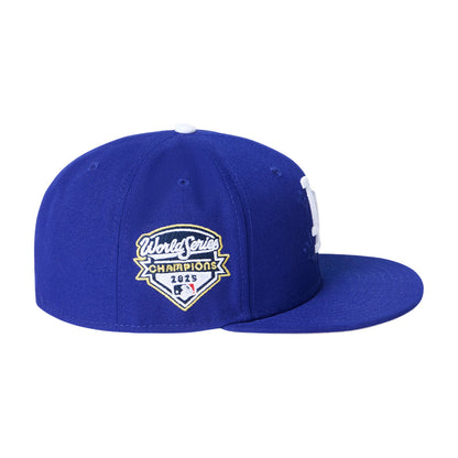 Born x Raised Merch New Era Dodgers 2025 World Series Fitted Blue Gifts For Music Lovers - Foxy23shop