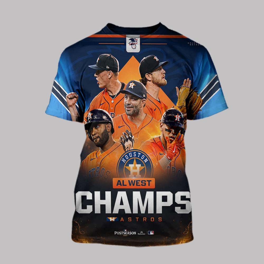 Houston Astros AL West Postseason Champions 2026 T-Shirt Gifts For Houston Astros Fans - Foxy23shop