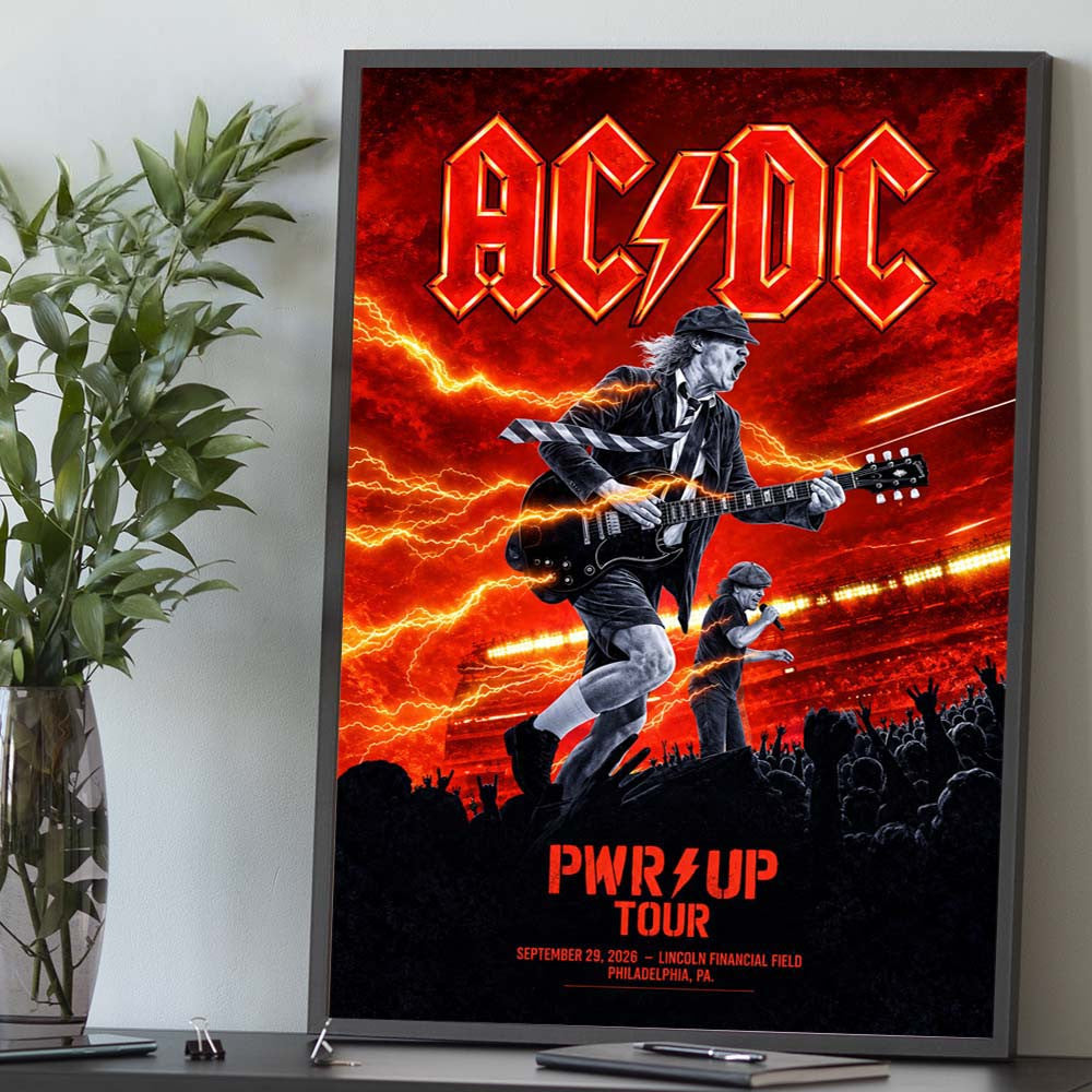 ACDC Philadelphia PA Event Poster AC DC Concert Poster Rock Fans Gifts - Foxy23shop