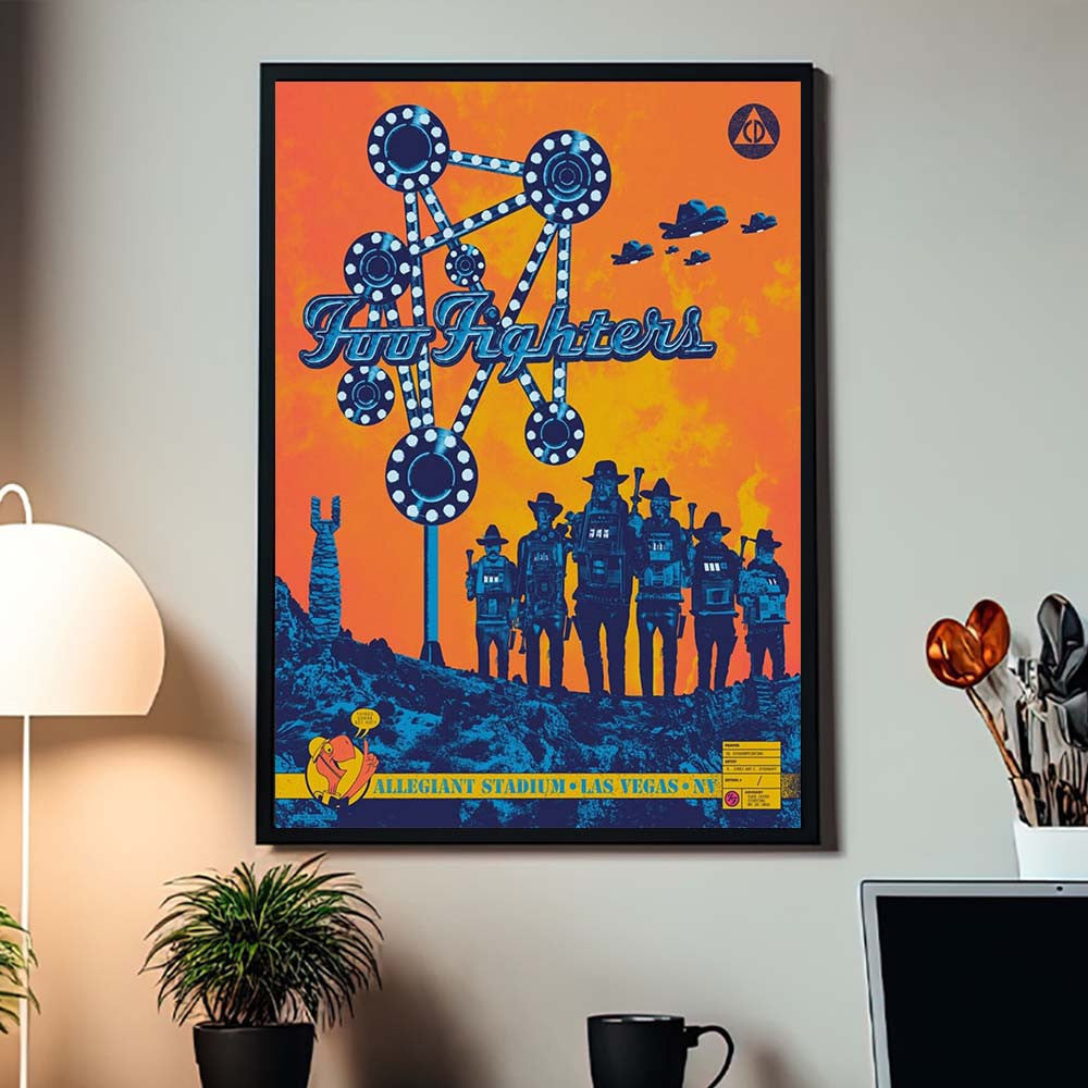 Foo Fighter Take Cover Tour Las Vegas NV 2026 Event Poster Foo Fighter Concert Poster Rock Lovers Gifts - Foxy23shop