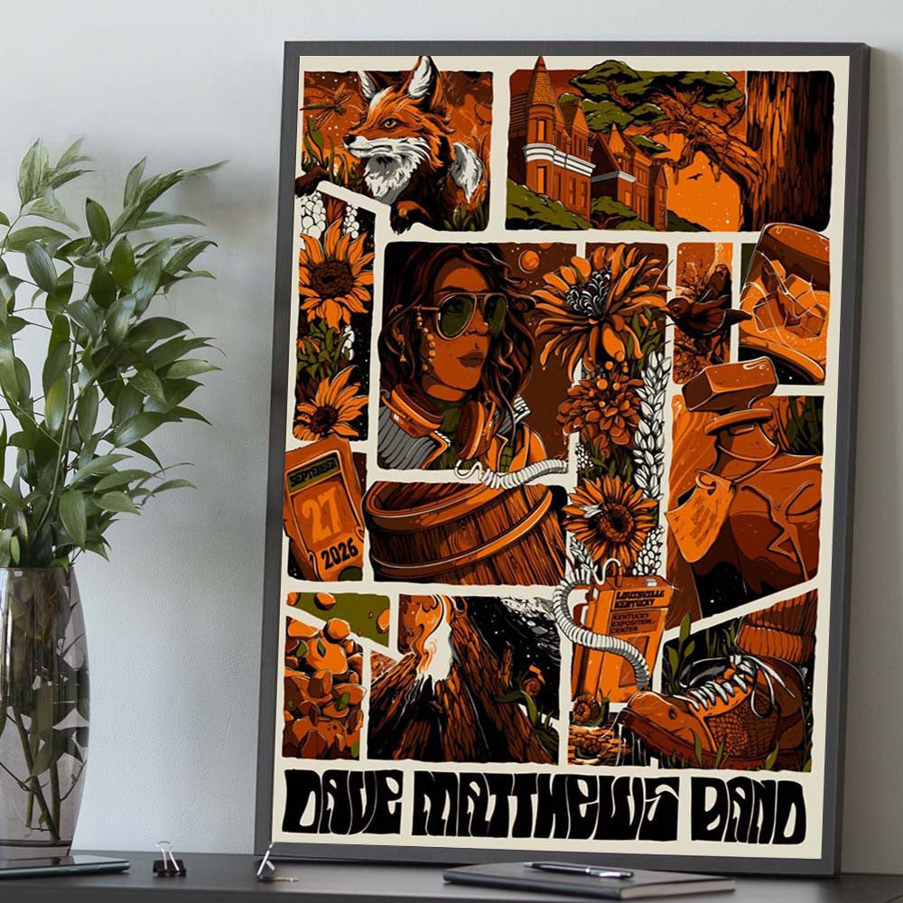 Dave Matthews Band Louisville KY Poster Dave Matthews Concert Poster Best Gift For Fans - Foxy23shop