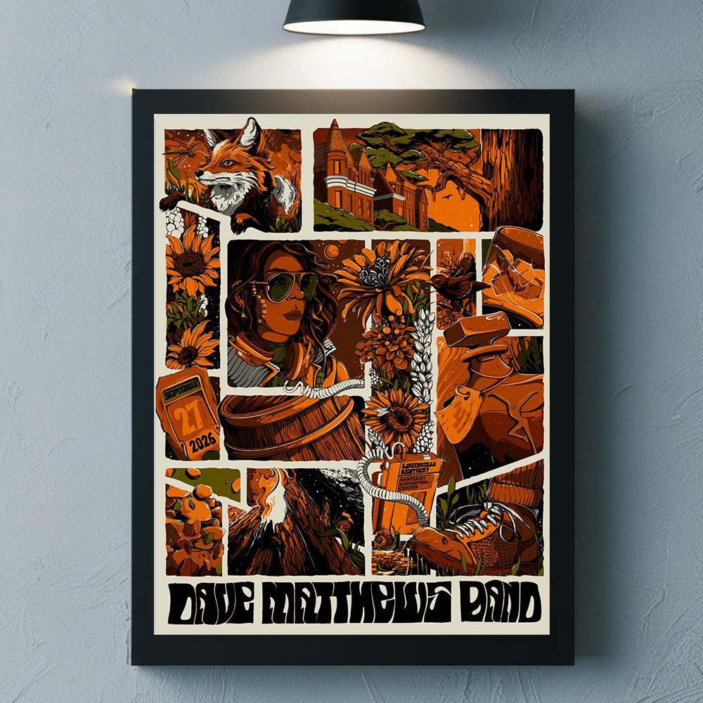 Dave Matthews Band Louisville KY Poster Dave Matthews Concert Poster Gift For Fans - Foxy23shop