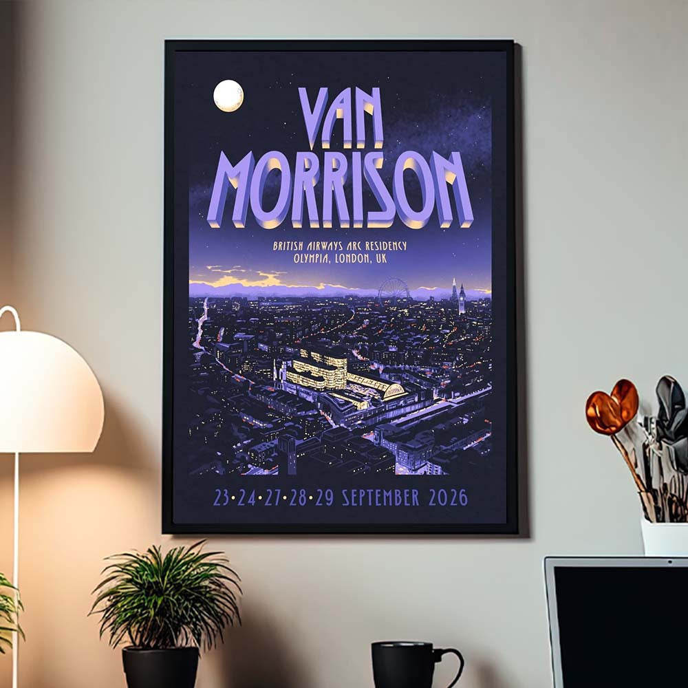 Van Morrison Olympia In London 2026 Event Poster Van Morrison Concert Poster Music Lover Gifts - Foxy23shop