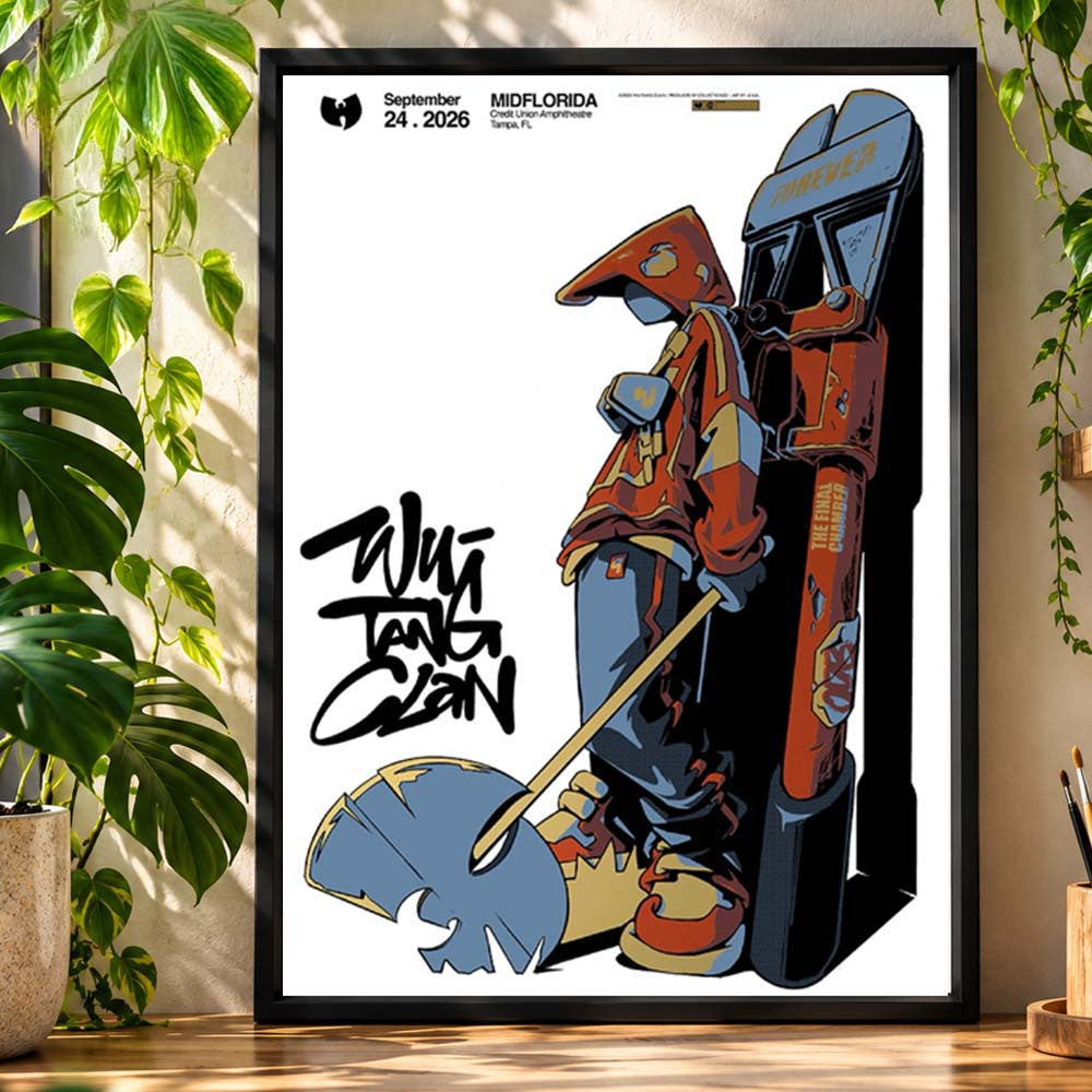 Wu Tang Clan Tampa FL Event Poster Wu Tang Clan Concert Poster Gift Idea For Music Lover - Foxy23shop